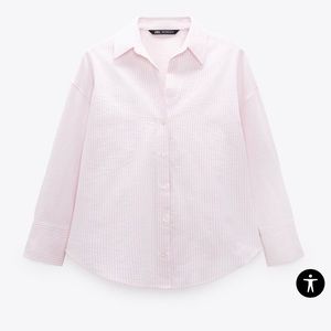 Zara Cotton Blend Oxford Shirt